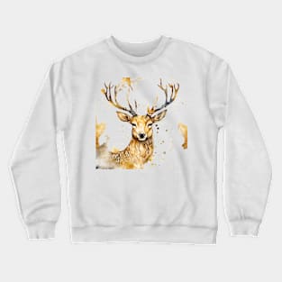 watercolor deer Crewneck Sweatshirt
